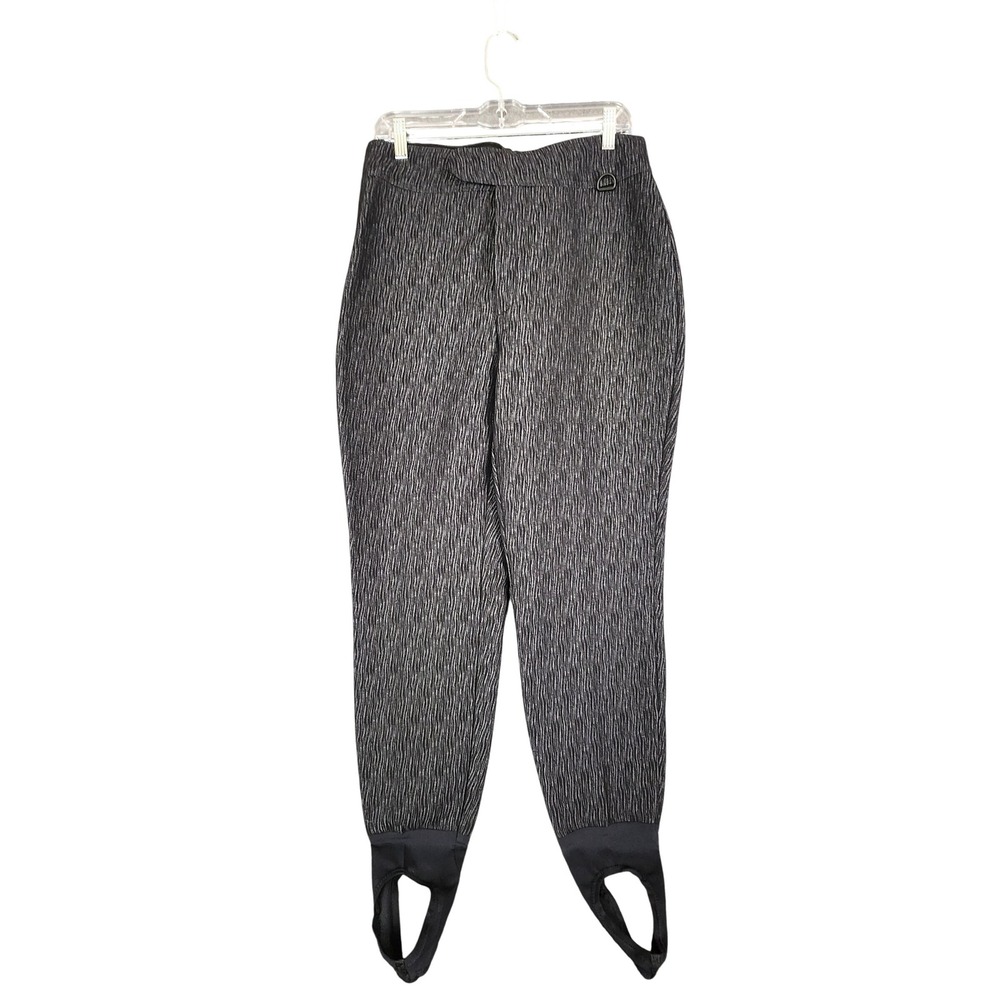 Vintage Schoeller Skifans Stirrup Pants Womens 14 Regular Black Gray Made in USA